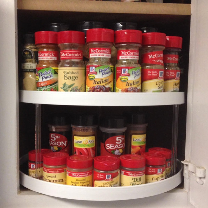 Simple Solutions StownSpin TwoTier Turntable Lazy Susan Spice Rack